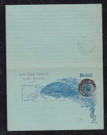 Brazil 1897 BP-52 EP 80R Stationery Answer Card Postmark - Postal Stationery