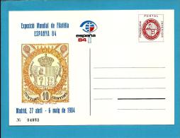 ESPAÑA 84 - Exposició Mundial De Filatelia - Postal Stationary - Andorra - Bischöfliche Viguerie