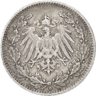 Monnaie, GERMANY - EMPIRE, 1/2 Mark, 1906, Munich, TTB, Argent, KM:17 - 1/2 Mark