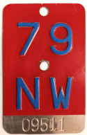 Velonummer Nidwalden NW 79 - Number Plates