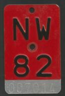 Velonummer Nidwalden NW 82 - Number Plates