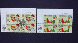 UNO-Genf 221/2 Eckrandviererblock ´A´, Oo/ESST, Kommission Für Wissenschaft Und Technologie Im Dienste Der Entwicklung - Used Stamps