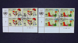 UNO-Genf 221/2 Eckrandviererblock ´C´, Oo/ESST, Kommission Für Wissenschaft Und Technologie Im Dienste Der Entwicklung - Used Stamps