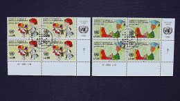 UNO-Genf 221/2 Eckrandviererblock ´D´, Oo/ESST, Kommission Für Wissenschaft Und Technologie Im Dienste Der Entwicklung - Used Stamps