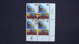 UNO-Genf 249 Eckrandviererblock ´D´, Oo/ESST, Hoher Flüchtlingskommissar Der Vereinten Nationen (UNHCR) - Used Stamps