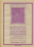 Die Post-Marke - Universal-Anzeiger Für Briefmarkenkunde - Verband Der Österreichischen Philatelisten Vereine - Juni 193 - Alemán (hasta 1940)