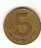 Monnaie - Pérou - 5 Soles De Oro  - 1979 - Peru