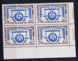 Somalis : Yv Nr 318  MNH/**/postfrisch/neuf  1963 Coin De Feuille  4-block - Neufs