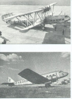 REPRODUCTIONS-Lot De 2 Cartes Scan R/V  (1) (AVION) AVIATION Civile ACO5 Quadrimoteur Handley Page;ACO1 Bimoteur Bloch - 1919-1938: Fra Le Due Guerre
