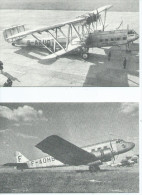 REPRODUCTIONS-Lot De 2 Cartes Scan R/V  (3) (AVION) AVIATION Civile ACO5 Quadrimoteur Handley Page;ACO1 Bimoteur Bloch - 1919-1938: Between Wars