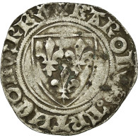 Monnaie, France, Blanc Guénar, Châlons-Sur-Marne, TTB, Argent, Duplessy:406 A - 1380-1422 Karel VI De Waanzinnige