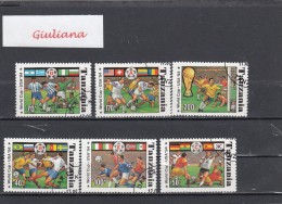 Tanzania  1994 -  6 Stamps Used  Mondiali Calcio USA ´94 - 1994 – États-Unis