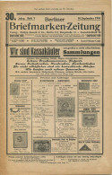 Berliner Briefmarken-Zeitung - 30. Jahrgang Heft 9 - September 1934 - Verlag Phillip Kosack & Co. - Deutsch (bis 1940)