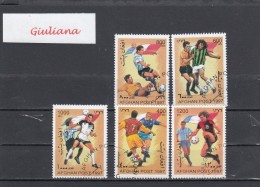 Afganistan 1997 -5 Stamps Used    Tema Calcio - Gebruikt