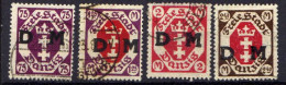 Danzig Dienstmarken 1922 Mi 15; 17-19, Gestempelt [310116XIV] - Dienstmarken