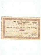 ACTION  LES COOPERATEURS DE CAUDRY (NORD)  HABITANT DE COUSOLRE (NORD)  1941 - A - C