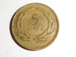 TURQUIE 5 KURUSH 1949  -KM.887  - LAITON  -  TTB - Turkije