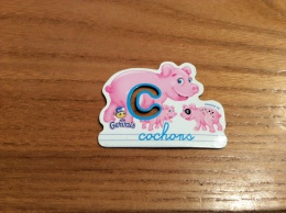 Magnet Serie Gervais Alphabet Ferme "C Cochons" - Magnets