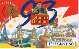 Télécarte  NeuveEn  676, Justin  Bridou, 50 U, Côte  18 €, 06 / 93, 5 500  Ex - 50 Units