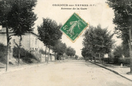 V479 Cpa 87 Oradour Sur Vayres - Avenue De La Gare - Oradour Sur Vayres