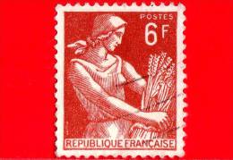 FRANCIA - Usato - 1957 - Raccolti - Mietritrice - 6 - 1957-1959 Oogst