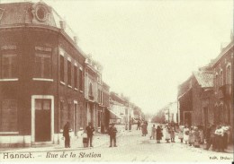 Hannut -- Rue De La Station.  Reproduction De L´ADEPS (voir Verso). (2 Scans) - Hannuit