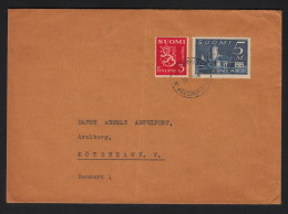 1946. 3 + 5 MARKKA Olavinlinna. HELSINKI 18 2 46.  (Michel: 155b) - JF500356 - Storia Postale