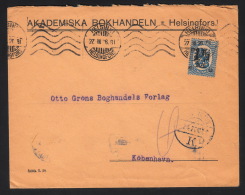 1926. 1½ M/50 PEN HELSINKI 27.III.26. + KØBENHAVN 2.4.26.  (Michel: 110 ) - JF500362 - Covers & Documents