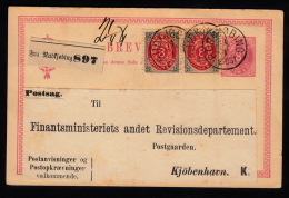 188?. 8 ØRE BREVKORT + 2x 8 ØRE REC Fra Rudkøbing RUDKØBING 14 1 2POST. Postsag Til Fin... (Michel: ) - JF500412 - Dänisch-Westindien