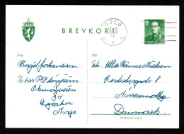 1960. 25 ØRE BREVKORT OSLO 18 8 1960.  (Michel: ) - JF500508 - Entiers Postaux