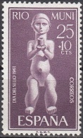 Rio Muni 1961 Michel 26 Neuf * Cote (2002) 0.10 Euro Journée Du Timbre Art Sculpté En Bois - Rio Muni