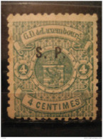 LUXEMBOURG Yvert 35 Officiel Stamp Official Oficial No Gum (used?) - Service