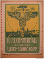 LUXEMBOURG 1922 Foire Commerciale Snake Snakes Poster Stamp Label Vignette Viñeta Luxemburgo - Autres & Non Classés