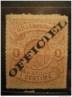 LUXEMBOURG Yvert 1 Officiel Stamp Official Oficial Hinged - Service