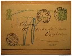 LUXEMBOURG Ettelbruck 1896 To Crefeld Postal Stationery Entier Postaux Luxemburgo - Other & Unclassified