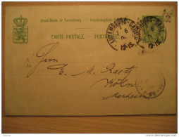 LUXEMBOURG Gare 1904 To Koln Merckeim Germany Railways Cancel Postal Stationery Luxemburgo - Sonstige & Ohne Zuordnung