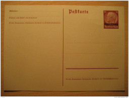 LUXEMBOURG German Occupation Hindenburg Overprinted Postal Stationery Third Reich Deutsches Reich Germany - 1940-1944 Duitse Bezetting