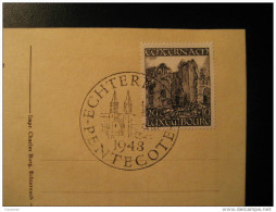 Echternach 1948 Pentecote Cancel + Stamp On Post Card Luxembourg - Briefe U. Dokumente