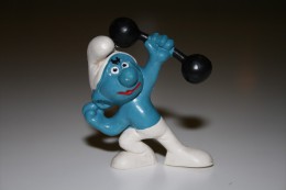 Smurfs Nr 20020#2 - *** - Stroumph - Smurf - Schleich - Peyo - Bodybuilder - Gym - Fitness - Smurfs