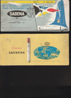 DOC2) SABENA BIGLIETTO PASSEGGERO E BAGAGLIO PASSENGER TICKET AND BAGGAGE CHECK 1951 - Biglietti