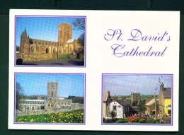 WALES  -  St Davids Cathedral  Multi View  Used Postcard As Scans - Pembrokeshire