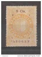 Canton Luzern Lucerne Stempel Marke 1/8 Bogen 5 C - Revenue Stamps