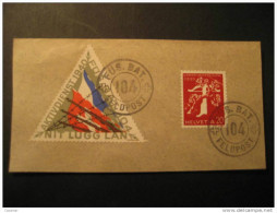 Fus Bat 104 Nit Lugg Lan FELDPOST 1940 Plus1939 Militar Stamp On Piece - Poststempel