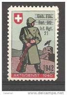 Inf Rgt 21 Surcharged Geb Füs Bat 90 1942 Soldatenmarken - Vignetten