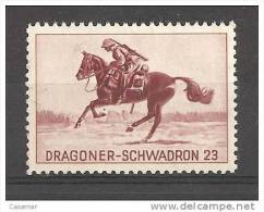 Dragons Schwadron 23 Horses Chevaux Soldatenmarken - Etichette