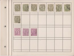 EXTRA8-01 1 MINT AND 10 USED STAMPS.  DIFFERENT CANCELLATIONS. - 1911-35 Koning George V