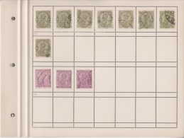 EXTRA8-01 1 MINT AND 10 USED STAMPS.  DIFFERENT CANCELLATIONS. - 1911-35 King George V