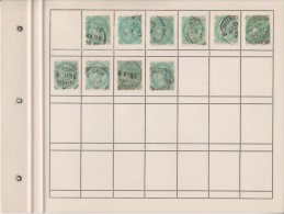 EXTRA8-25 10 USED STAMPS.  DIFFERENT CANCELLATIONS. - 1882-1901 Keizerrijk