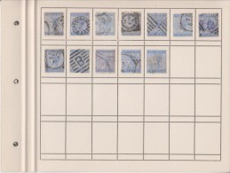 EXTRA8-30 12 USED STAMPS.  DIFFERENT CANCELLATIONS. - 1882-1901 Empire