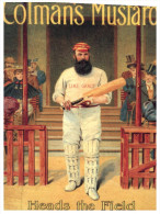 (210)  Cricket Player (repro Of Old Add For Coleman Mustard) - Críquet